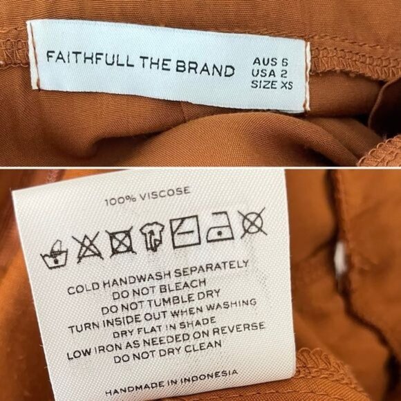 Faithfull The Brand Cedric crop jumpsuit burnt orange 2 - Picture 14 of 15